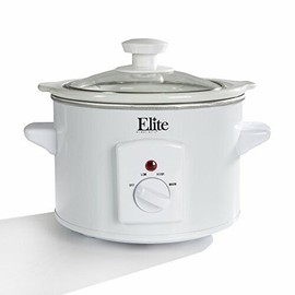 Elite Cuisine MST-250XW Electric Slow Cooker Ceramic Pot, with Adjustable Temp