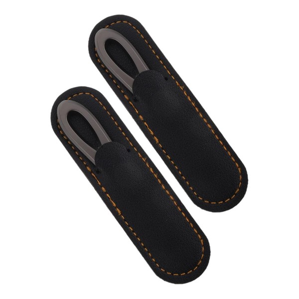 TOVINANNA 2sets Double-sided Stainless Steel Nail Files with Non- Handle