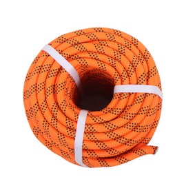 Elfinrm Arborist Tree Rope, 3/4 Inch 120FT, 48 Strand Bull Rope, Heavy Duty Braides Polyester Rope for Tree Work, Camping or Swinging (Orange)