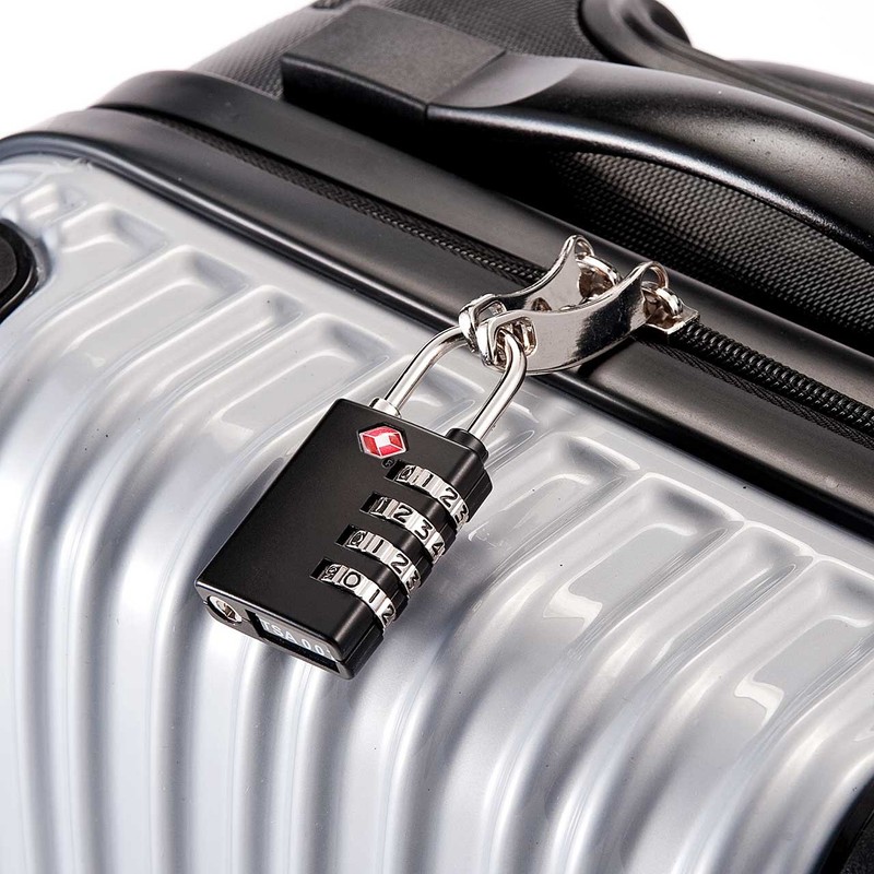Sanwa Direct 200-SL023BK TSA Lock Combination Lock 4-Digit Black