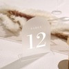 UNIQOOO Frosted Arch Wedding Table Numbers with Stands 1-15, 5x7