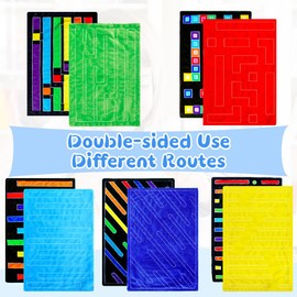 BAOFUBA 5 Pcs Marble Maze Mat Fidget Toys Anxiety Calming Toys Autistic Sensory Toys Kids Fidget Toys for Kids with Special Needs Calm Down Corner Supplies