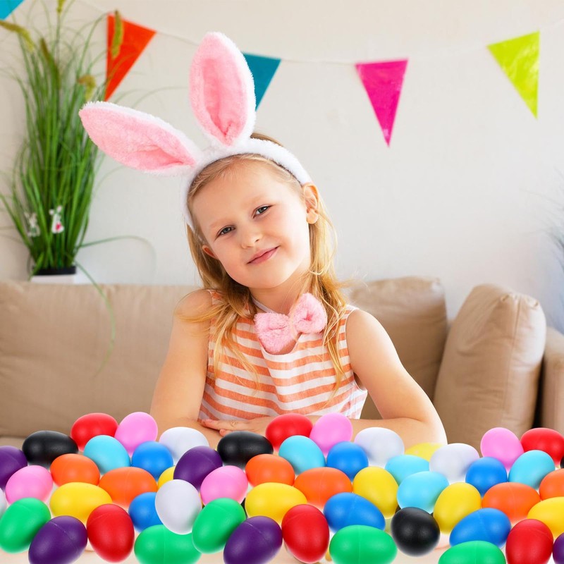 100 Pcs Plastic Egg Shakers, Musical Maracas Percussion Instruments Easter
