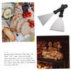 GLEAVI 2Pcs Stainless Steel Steak Spatulas with Plastic Handles Multi