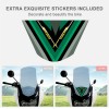 xitomer Fit For KAWASAKI KLR650 2008-2018 Grey Tall Windshield Windscreen