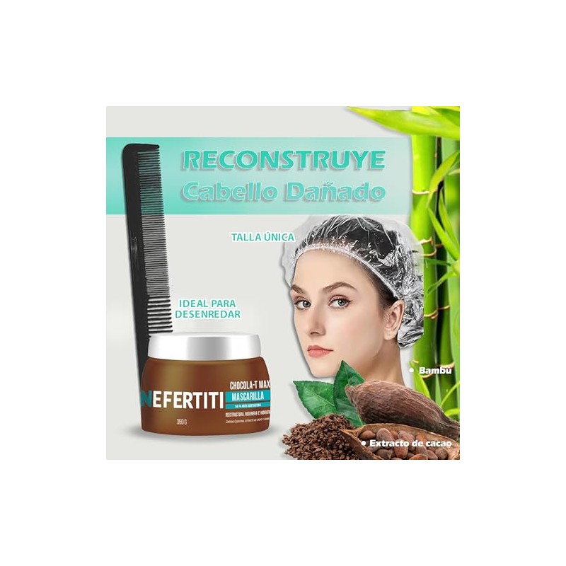 Mascarilla Chocola-T Max con queratina y extracto de cacao y