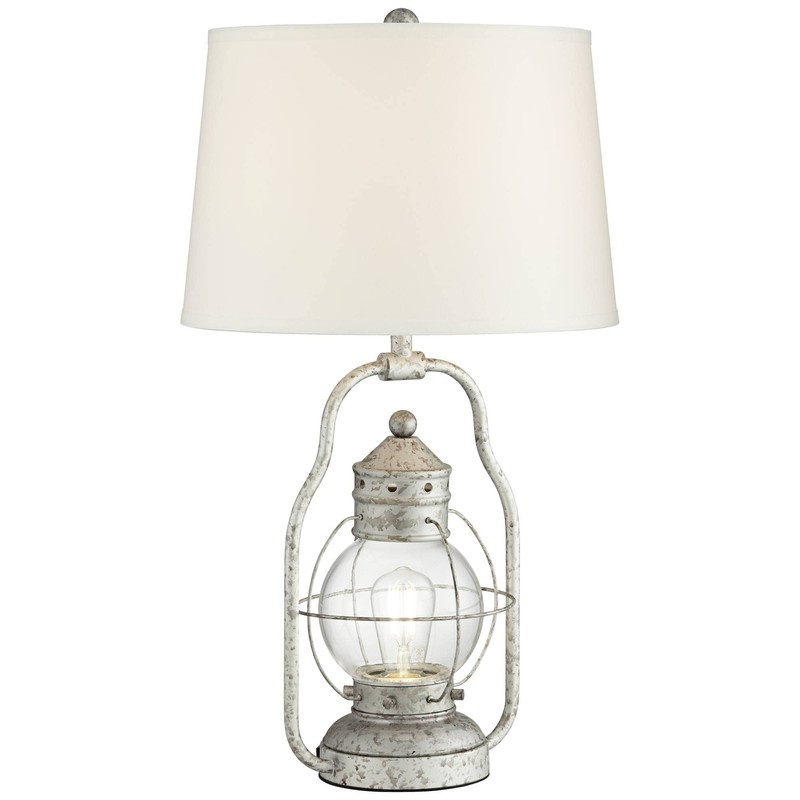 Franklin Iron Works Bodie Rustic Industrial Table Lamp with USB