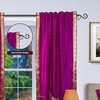 Indian Selections Violet Red Rod Pocket Sheer Sari Curtain/Drape/Panel -