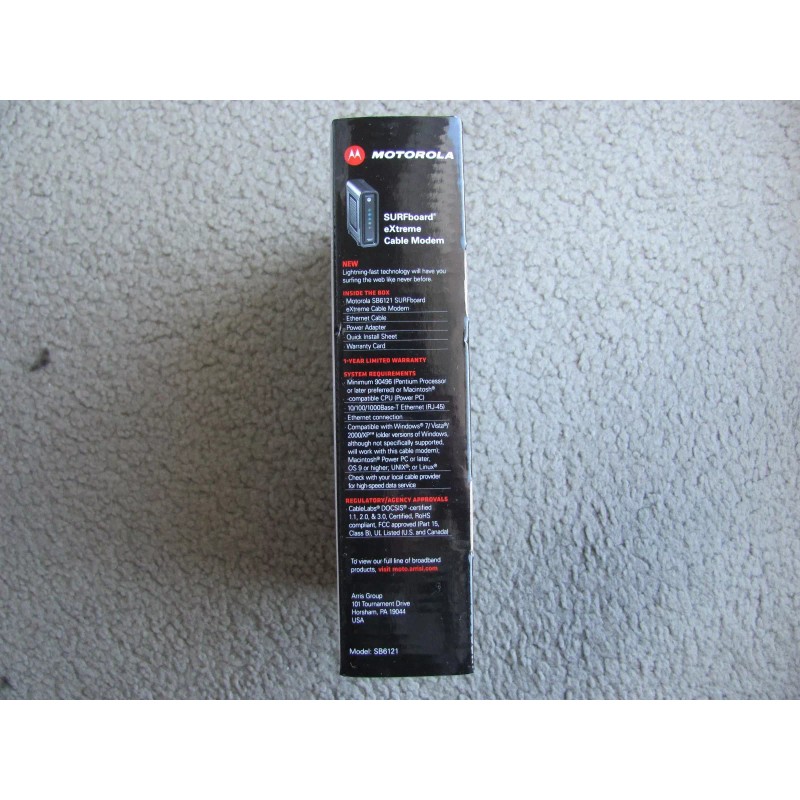 Motorola Brand New Motorola SB6121 SURFboard eXtreme DOCSIS 3.0 Cable