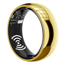 LERONGHEALTH 2025, Smart Ring,Family Members Health Tracker, Heart Rate Tracker, Sleep Tracker, Fitness Tracker, Silver,Black, Gold, IP68 Water Resistant (Gold, 11)