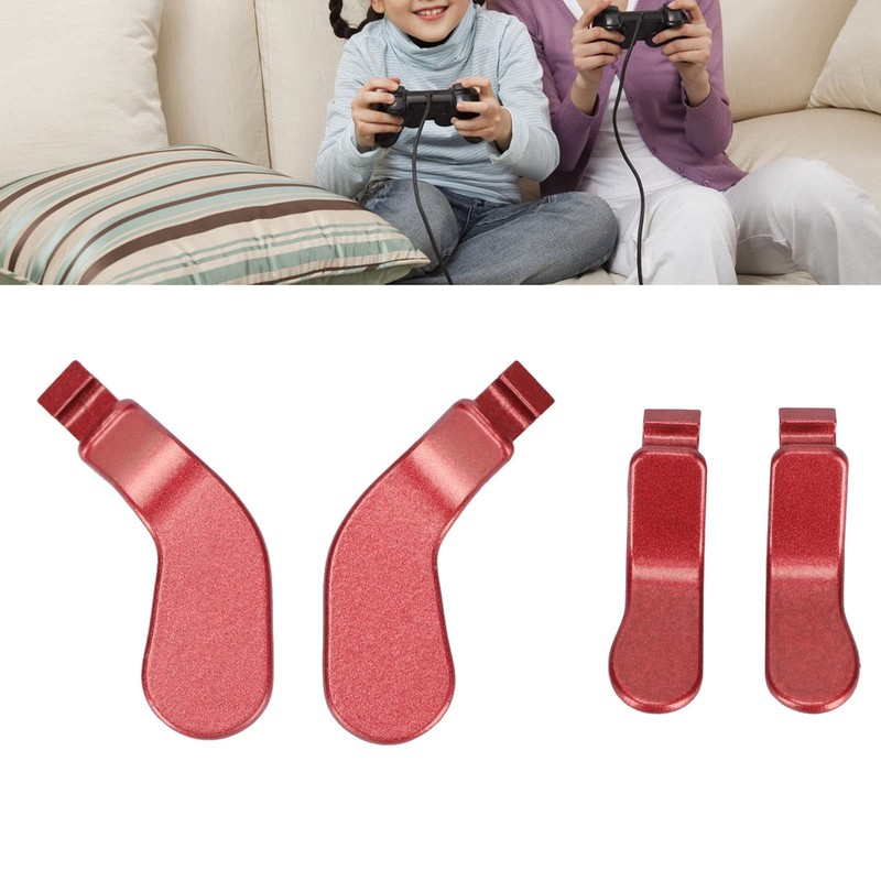 Controller Paddles, 4 Pieces Red Metal Stainless Steel Paddles Hair