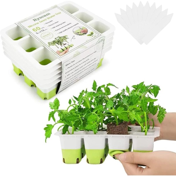 Unbranded 10Pcs Reusable Seed Starter Tray, 120 Cells Seed Starter