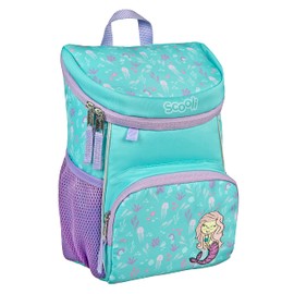 Scooli Mini-Me Nursery Backpack - Ergonomic Backpack for Children, with Removable Chest Strap, 8 L, for Girls and Boys (Mary Mermaid), light blue