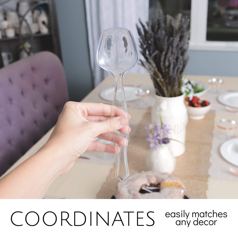 Plasticpro Disposable Plastic Serving Spoons Durable Heavy Duty Premium Serving