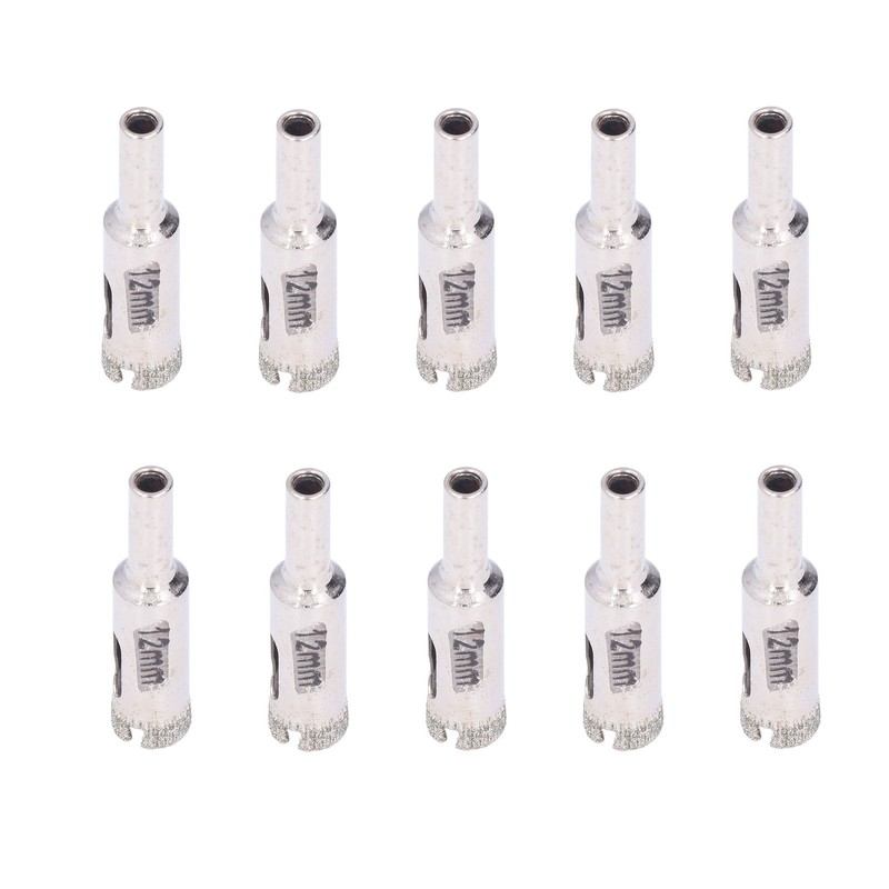 10Pcs Glass Drill Bit 12mm High Torsion Stable Fine Workmanship