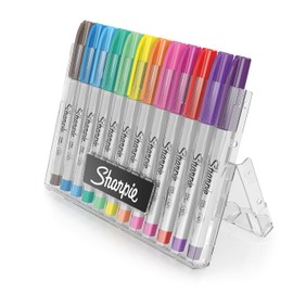 Sanford 1983180 Sharpie Permanent Markers with Hard Case, Multi-Colour, Pack of 12