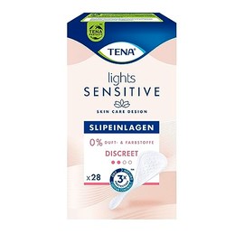 Tena Tena Lights Sensitive Discreet, Monatspaket (5 Packungen je 28 Einlagen), 140 Einlagen