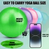 Small Exercise Ball Anti-Burst Non-Slip Stability 9 Inch with Inflatable