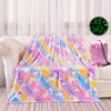 Glow In The Dark Pink Children's Blanket, Rainbow Unicorn Gifts