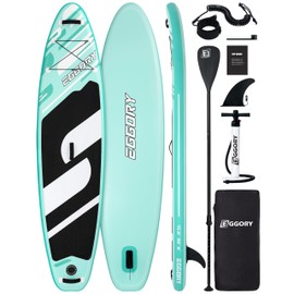 Inflatable Paddle Board,Stand Up Paddle Board Set, Extra Wide SUP Board with Removable Fin, Floating Paddle, Hand Pump, Ankle Leash, Traveling Board