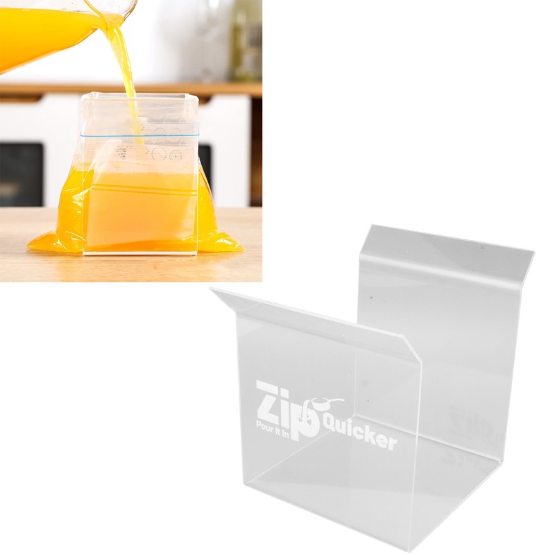 Ziplock Bag Holder Baggy Rack Holder Acrylic Handsfree to Pour