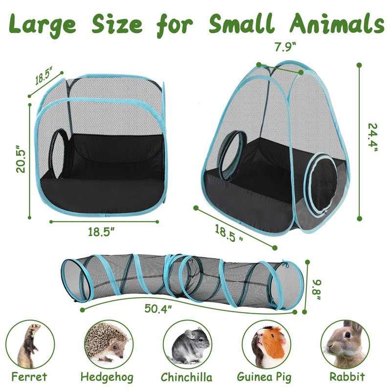 YUEPET Outdoor Visual Rabbit Tunnel Toys Pop up Bunny Enclosure