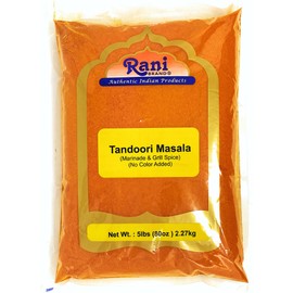 Rani Tandoori Masala (Natural, No Colors Added) Indian 11-Spice Blend 80oz (5lbs) 2.27kg Bulk ~ Salt Free | Vegan | Gluten Friendly | NON-GMO