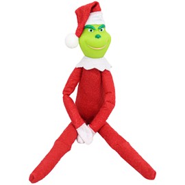 SINSEN Grinch Doll Christmas Stuffed Plush Toy 12" Stuffed Plush Toy Green Big Monster Doll Christmas Home Decor Gifts for Fans