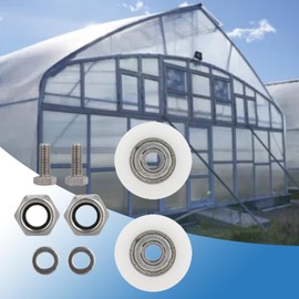 Greenhouse Door Wheels，30mm Diameter Elite Greenhouse Door Wheels Replacement Kit,greenhouse accessories with Bolts and Nuts, Perfect for Elite Greenhouses