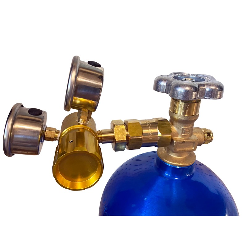 Preece Precision Solid Brass One Piece Compact CGA 320 Carbon