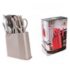 Henlutuo 12-Piece Silicone Kitchen Utensil Set with Stainless Steel Knives