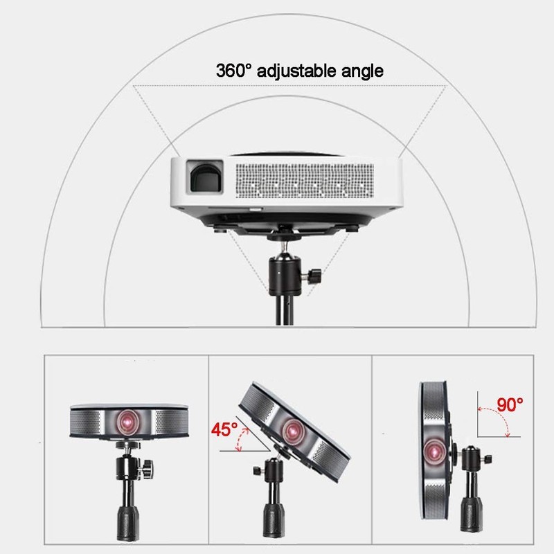 Projector Floor Stand, Folding Portable Tripod Mount - Adjustable Height