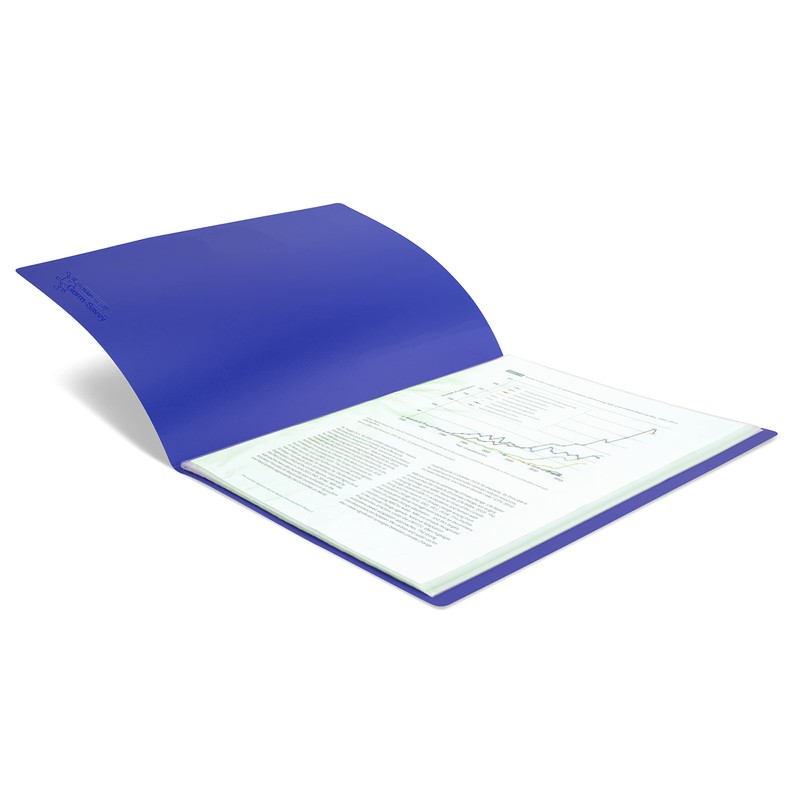 Rapesco 1673 Germ-Savvy Antibacterial, Presentation Folder 20 Pockets A4, Blue,