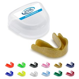GAME GUARD Hockey Mouth Guard for Kids Age 8 9 10 11 12 13 Years Old Mouth Guard for Boxing Rugby Football Martial Arts Kickboxing Karate Taekwondo [Gold - 1 Pack]