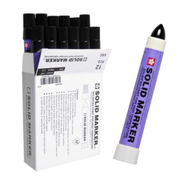 Sakura Solid Paint Markers - Permanent Marker Pens - Window, Wood & Glass Marker - Black Paint - 12 Pack