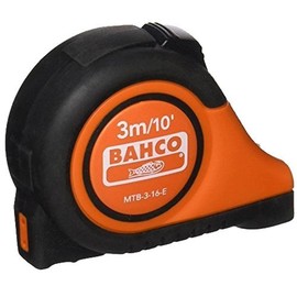 Bahco MTB-3-16 Measuring Tape with Automatic Locking System, Multi-Colour, 3 m
