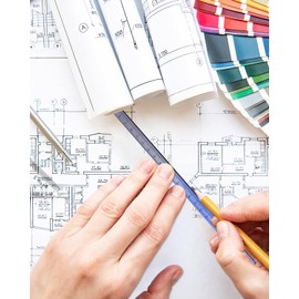 Honagu 3 Pack Acrylic Clear Rulers, Color Transparent Plastic Ruler, Measuring Tools for Student School Home Office, Three-Dimensional Ruler, Metric Units（Royal Blue-Grey Orange Sky Blue-Yellow）