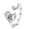 CRMAD Scottish Thistle Ring for Women Sterling Silver Thistle Jewelry