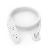 Flat Plug Extension Cord with 3 Outlets - 6 ft