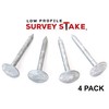 Low Profile HDG Survey Stakes - 4-Pack - Plain Color