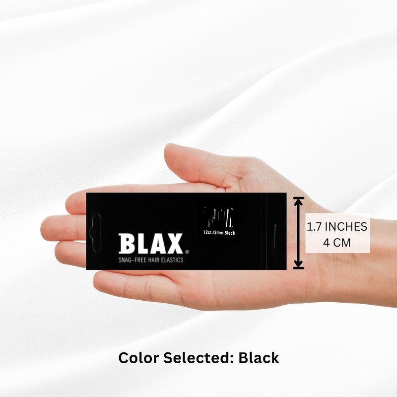 Blax Black Elastic Hair Ties - Snag-Free, Seamless, Hair Rubber