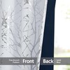 FMFUNCTEX 100% Blackout Curtains Siver Tree Branch Curtains for Living
