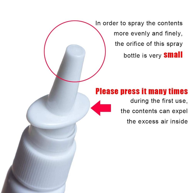XINGZI 6PCS Travel-Sized 5ML Empty Refillable Amber Glass Nasal Spray