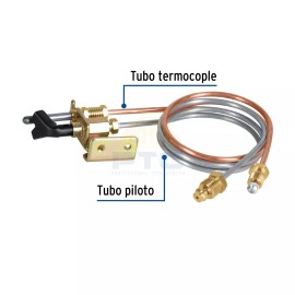 Foset TEPAR-60A Thermocouple with pilot, aluminum tube, 60 cm