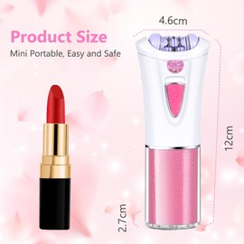URAQT Women's Epilator for Hair Removal with Massage Rollers, Gentle Long-Lasting Epilator Women's Razor, Razor Attachments for Body, Exfoliation, Cleansing, Bag, Gift Woman (Pink)