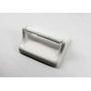 Tenedos Glazed Ceramic Bathroom Toilet Paper Holder Accessory White Wall
