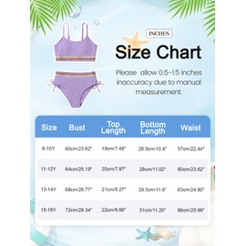 Naiyafly Teen Girls Swimsuits Bikini Sets Color Block Two Piece Bathing Suit Girl Swimwear
