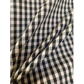 1/4 inch Black Gingham Fabric Per Yard 60 inch Polyester/Cotton Blend