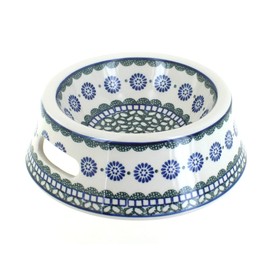 Blue Rose Polish Pottery Maia Dog Bowl