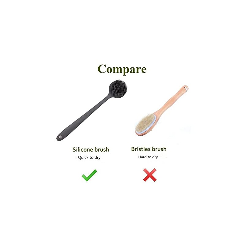 Estropajo de silicona para el cuerpo, cepillo de ducha de